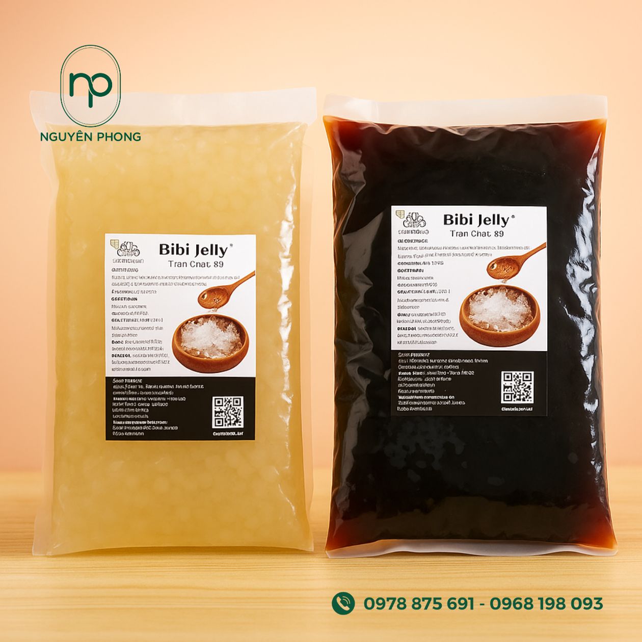Mẫu tem dán trân châu giòn 